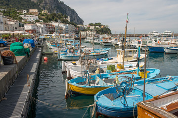 Fototapeta na wymiar Capri island harbor, Amalfi Coast, Italy