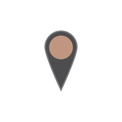 Colored flat pin icon