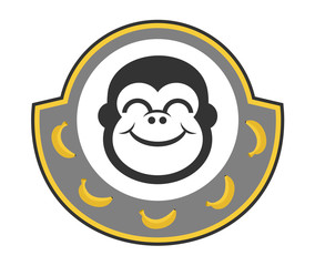 Fototapeta premium gorilla face icon