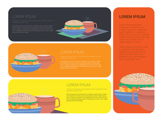 Sandwich and a cup of coffee or tea