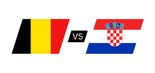 Belgium vs Croatia flags