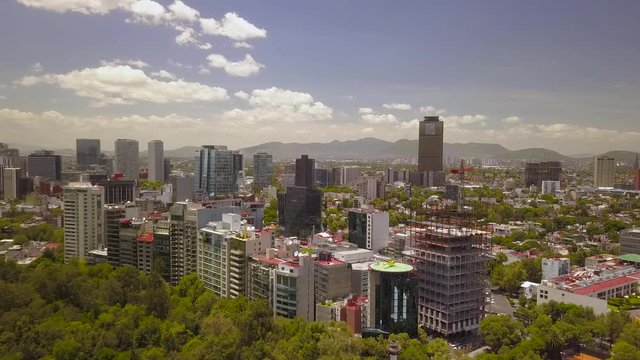 Mexico City - Chapultepec and Reforma aerial view