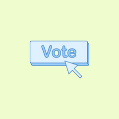 voting button field outline icon. Element of elections icon for mobile concept and web apps. Field outline voting button icon can be used for web and mobile