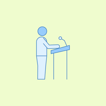 recommend clip art: man on the podium field outline icon. Element of elections icon for mobile concept and web apps. Field outline man on the podium icon can be used for web and mobile