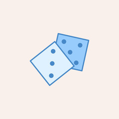 playing darts icon. Element of casino icon for mobile concept and web apps. Field outline playing darts icon can be used for web and mobile