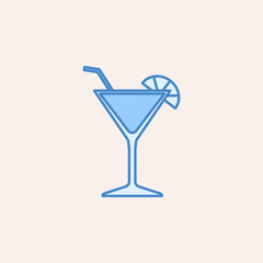 cocktail icon. Element of casino icon for mobile concept and web apps. Field outline cocktail icon can be used for web and mobile