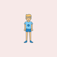 the boy's first childhood period field outline icon. Element of generation icon for mobile concept and web apps. Field outline the boy's first childhood period icon