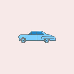 car of the sixties field outline icon. Element of generation icon for mobile concept and web apps. Field outline car of the sixties icon can be used for web and mobile