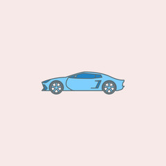 car sport car field outline icon. Element of generation icon for mobile concept and web apps. Field outline car sport car icon can be used for web and mobile