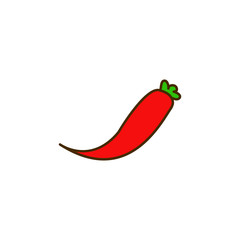hot peppers colored icon. Element of fruits and vegetables icon for mobile concept and web apps. Colored hot peppers icon can be used for web and mobile. Premium icon