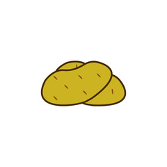 potato colored icon. Element of fruits and vegetables icon for mobile concept and web apps. Colored potato icon can be used for web and mobile. Premium icon