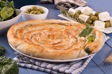 Greek spinach pie.