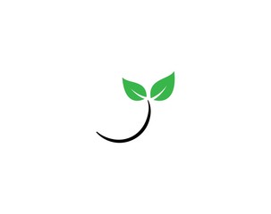 Tree leaf vector logo design, eco-friendly concept.