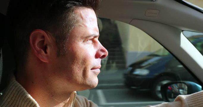 Handsome man driving car2