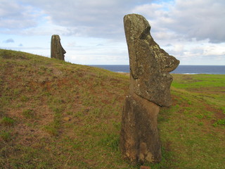 Moais de Isla Pascua, Rapa Nui, Chile. Patrimonio de la Humanidad