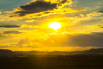 Dramatic Clouds at the sunsdet