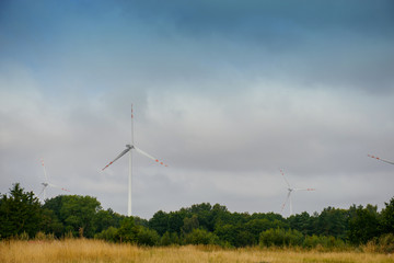 Windturbine at sunny day