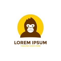 ape logo template. monkey