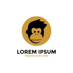 Fototapeta premium ape logo template. monkey