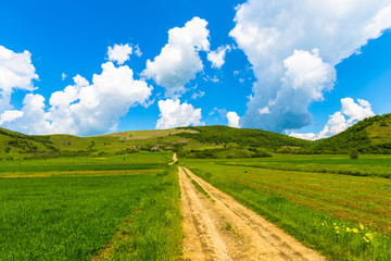 White clouds and blue sky