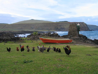 Isla de Pascua. Esculturas Moais de Rapa Nui en Chile