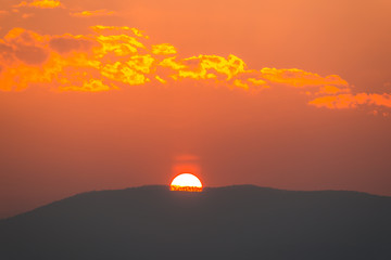 sunset in mountains