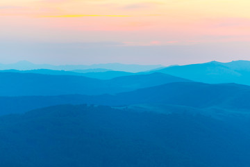 Sunset in the mountains