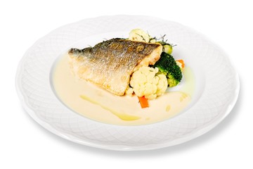 Grilled Fish Fillet with BBQ Vegetables