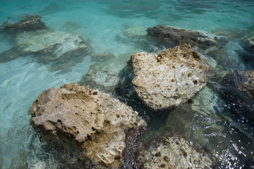 Coastline in Thassos island at the summer season, greece