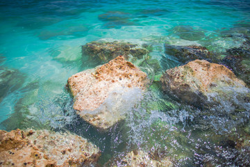 Coastline in Thassos island at the summer season, greece