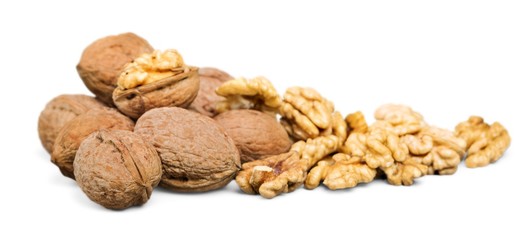 Walnuts Isolated on White