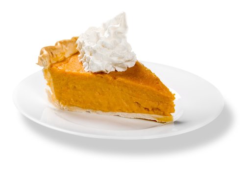 Pumpkin Pie Slice Isolated