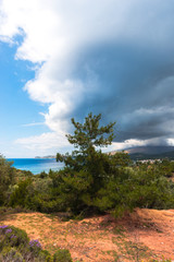 Cloudy weather in Greece