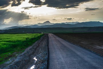Clouds in the sky at the springtime