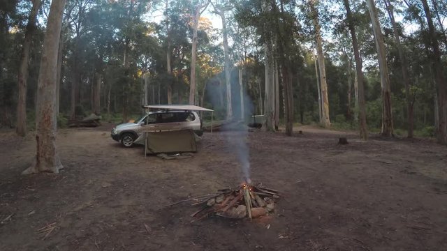 Camping, 4x4 and Walking in Blue Mountains, National Park, NSW, Australia