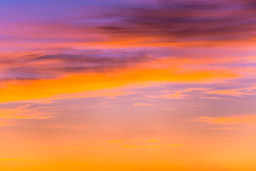 Clouds at the sunset in autumn season