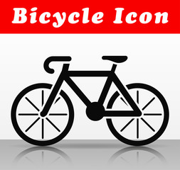black bicycle vector icon design