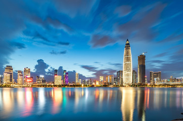 Fototapeta na wymiar Shenzhen city night scene