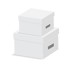 Blank of cardboard box for gift. Vector