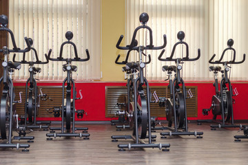 exercise bikes in the gym