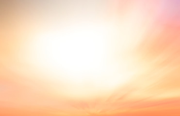 Background of colorful sky concept: Dramatic sunset with twilight color sky and clouds