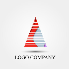 triangle vector logo, sign, or symbol concept for startup company