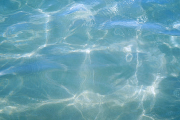 background of water surface in the sea with sunlight reflections