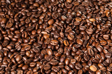     Roasted coffee beans, can be used as a background