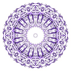 Mandala on a white background. Beautiful oriental, asian motives. Flower vector