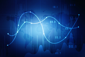 2d illustration Abstract futuristic electronic circuit technology background
