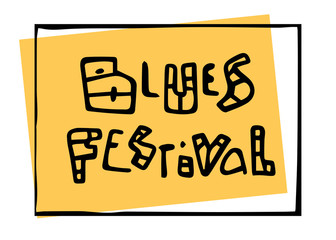 Music festival lettering