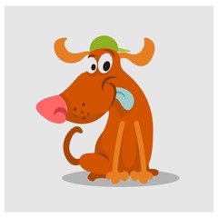 friendly funny dog doggy doggies puppy animal mascot cartoon character