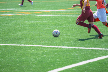 Fototapeta premium 少年サッカー試合風景