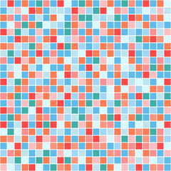 Tile texture. Seamless pattern. Checkered background. Abstract geometric wallpaper. Pretty colors. Print for polygraphy, posters, t-shirts and textiles. Doodle for design